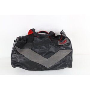 Vintage 80s 90s Pony Distressed Spell Out Handled Gym Duffel Bag Carry On Black